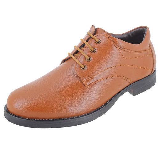 Leather formal shoes tan color